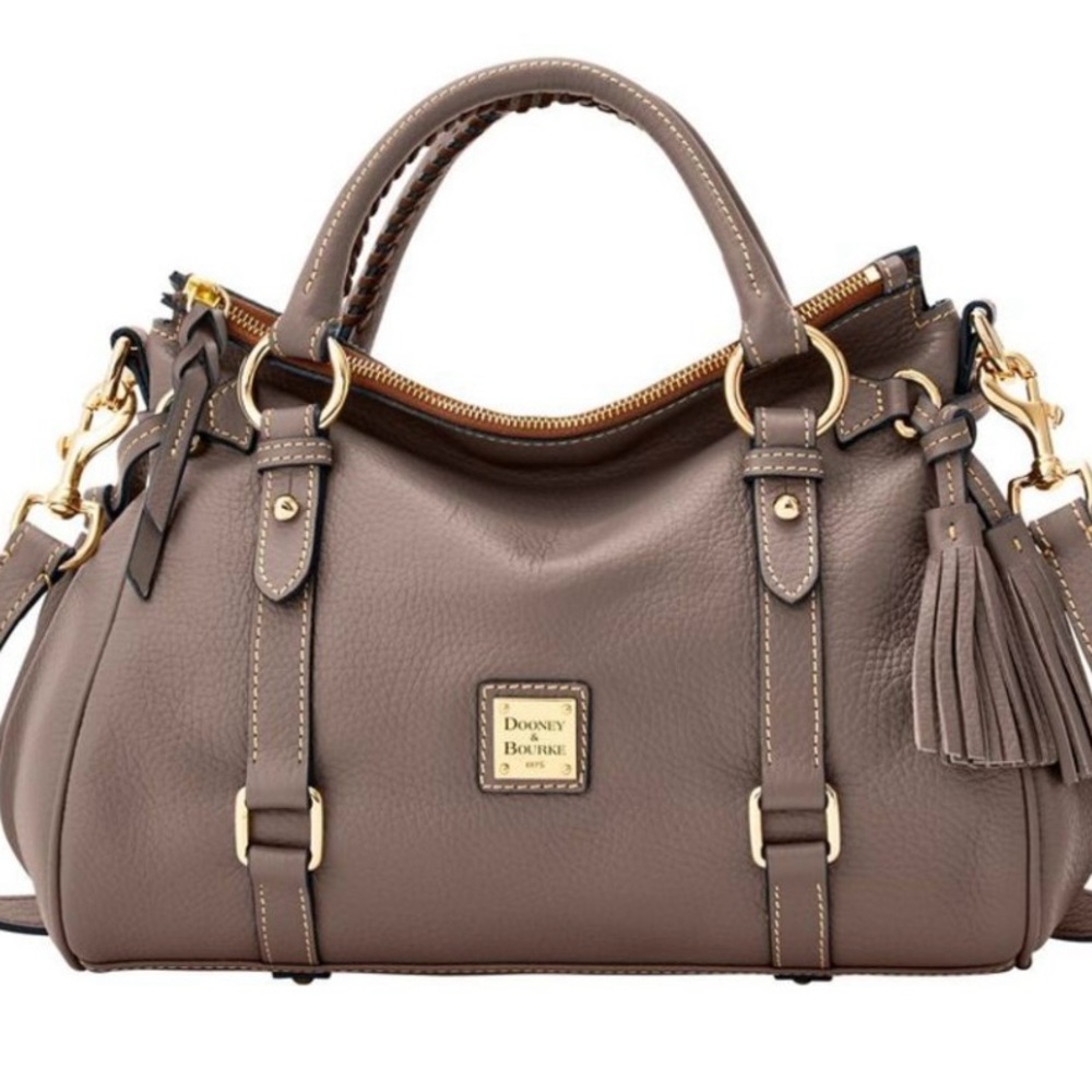 Dooney & Bourke Taupe Leather Satchel